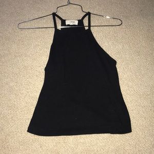 Tilly’s Black Halter Cropped Tank Top